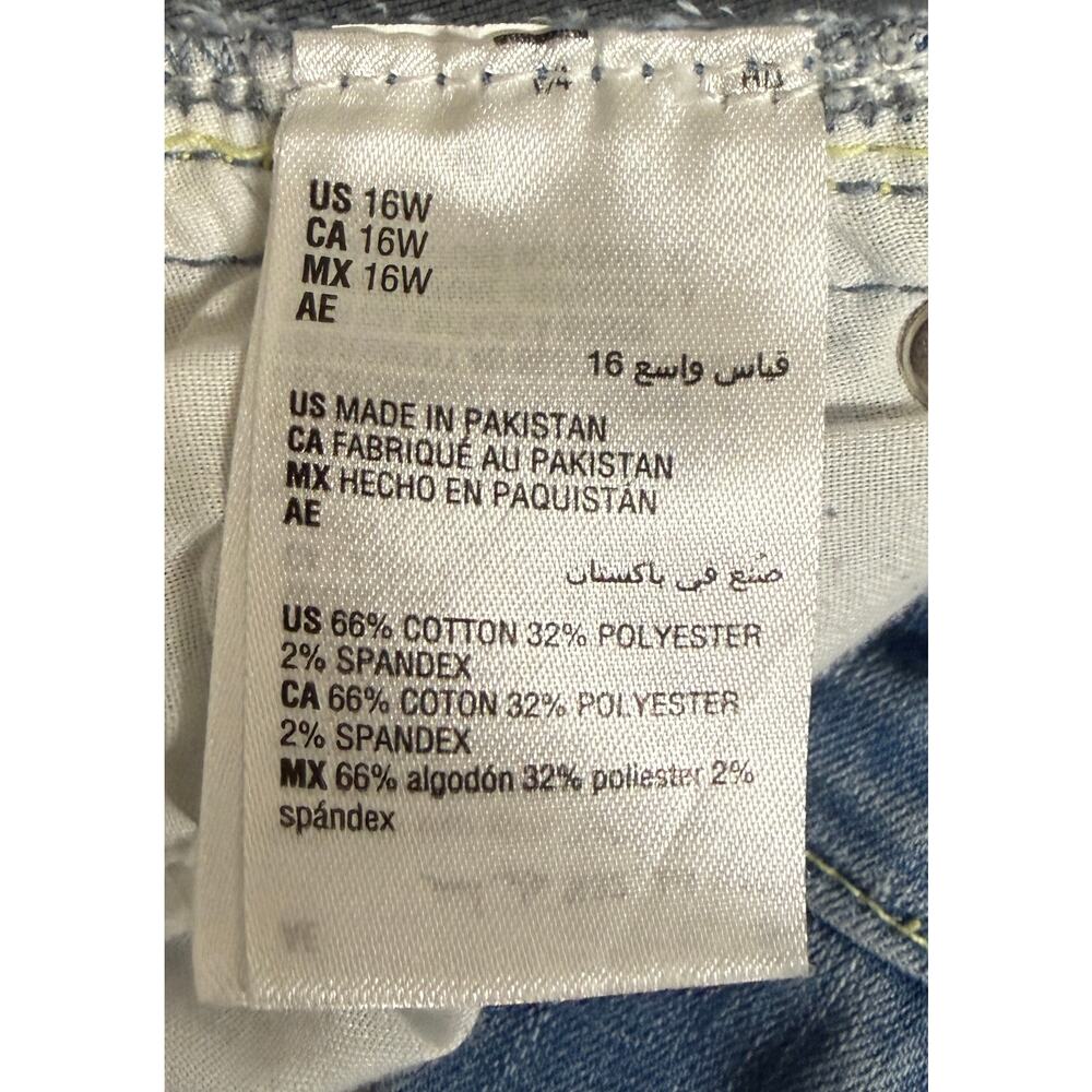 INC International Concepts Ankle Jeans Size 16W Stretch Distress Leopard EUC - Picture 9 of 10